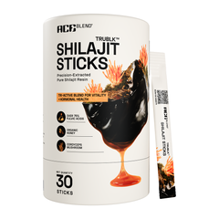 Ace Blend TRUBLK Shilajit Sticks With Over 75% Fulvic Acid & 80+ Trace Minerals - 30 Servings