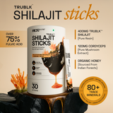 Ace Blend TRUBLK Shilajit Sticks With Over 75% Fulvic Acid & 80+ Trace Minerals - 30 Servings