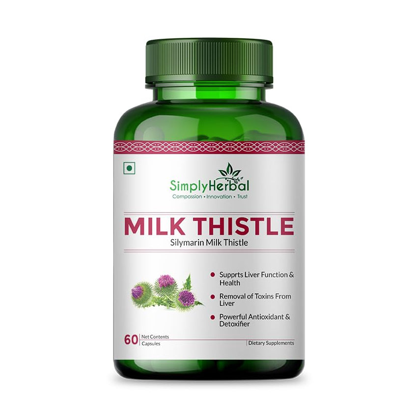 Simply Herbal Milk Thistle Extract | Silymarin (Marianum) | 60 Capsules