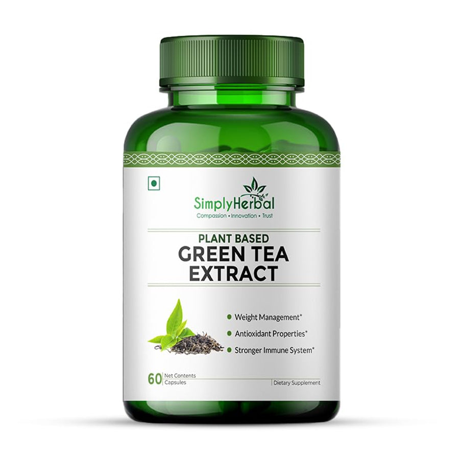 Simply Herbal Green Tea Extract Formula | 500mg | 60 Veg Capsules