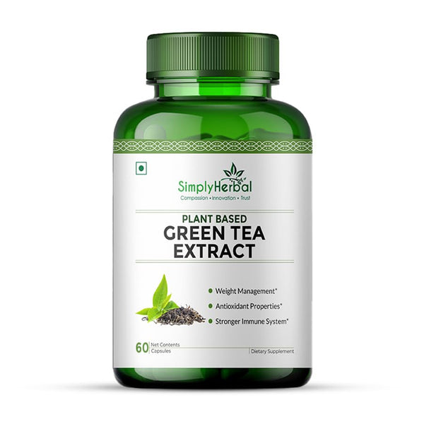 Simply Herbal Green Tea Extract Formula | 500mg | 60 Veg Capsules