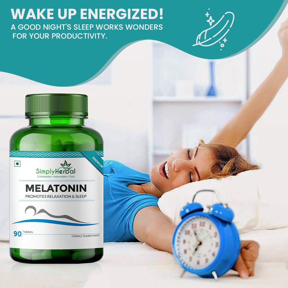 Simply Herbal Melatonin 10mg Dietary | 90 Tablets