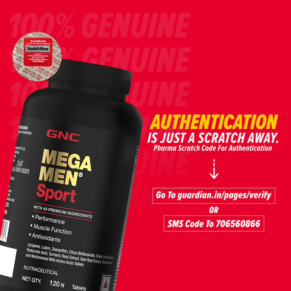 GNC Mega Men Sport Multivitamin 120 Tablets - Nutristar