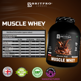 BRITPRO London Muscle Whey Protein Powder - 2kg | 44 Servings (INDIAN)