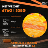 Gayor Essentials Pre Gayor Black 2.0 Pre-Workout Powder 338g | 200mg Caffeine
