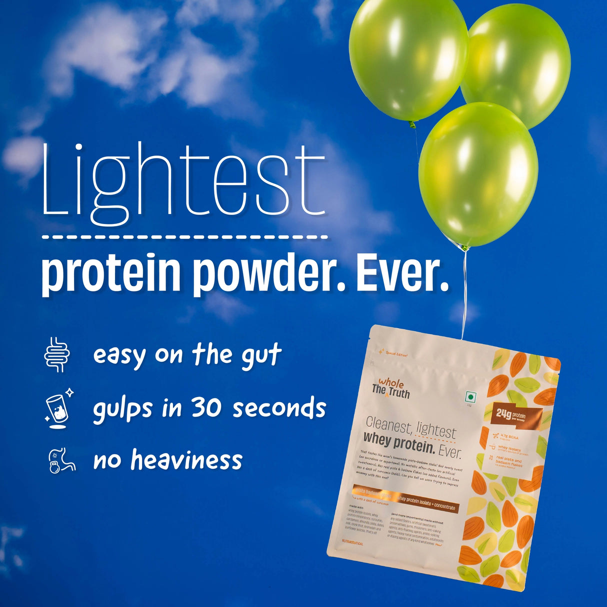 The Whole Truth 24g Whey Protein Concentrate - 1kg