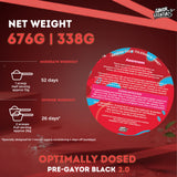 Gayor Essentials Pre Gayor Black 2.0 Pre-Workout Powder 676g | 200mg Caffeine