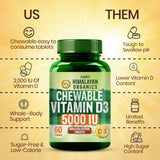 Vlado's Himalayan Organics Vitamin D3 5000 IU Chewable Tablets | 60 Tablets | Bone & Immunity Support