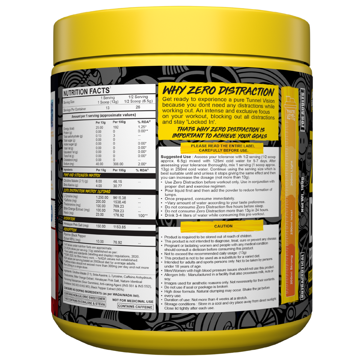 Gayor Essentials Zero Distraction Pre-Workout Powder 169g | 200mg Caffeine | 6g Citrulline