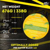 Gayor Essentials Pre Gayor Black 2.0 Pre-Workout Powder 338g | 200mg Caffeine