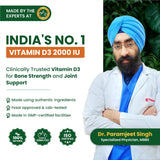 Vlado's Himalayan Organics Vitamin D3 2000 IU Chewable Tablets | 60 Tablets | Bone & Immunity Support
