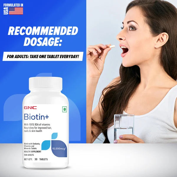 GNC Biotin Plus Tablets - 30 Tablets