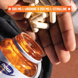 NOW Foods Arginine & Citrulline | 500mg / 250mg | 120 Veg Capsules