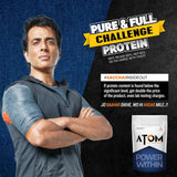 AS-IT-IS ATOM PWR Whey Protein 1 Kg + Nutristar Micronized CREA Gold Creatine Monohydrate 250g (83 Servings) - Power & Performance Stack