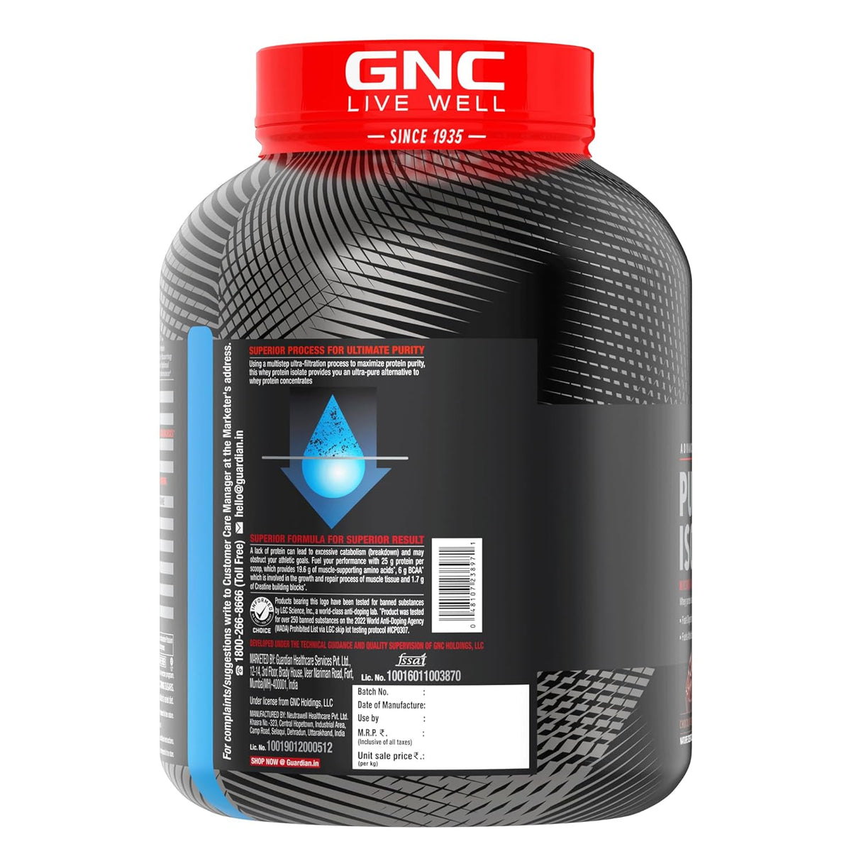 GNC AMP Pure Isolate - 4 Lbs - Nutristar