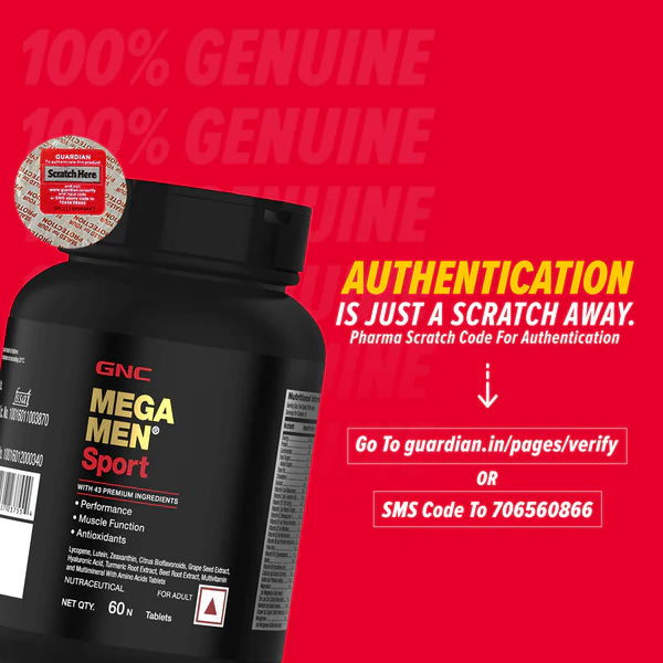 GNC Mega Men Sport Multivitamin - 60 Tablets - Nutristar