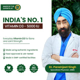 Vlado's Himalayan Organics Vitamin D3 5000 IU Chewable Tablets | 60 Tablets | Bone & Immunity Support