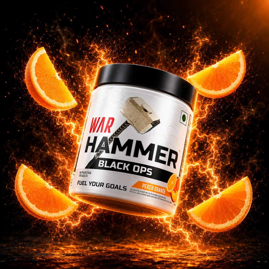 International Protein War Hammer Black Ops Pre-Workout Powder | L-Citrulline, Beta-Alanine, L-Tyrosine, L-Theanine & Caffeine | 80 Servings