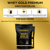 NAKPRO Gold Premium Whey Protein Concentrate & Isolate - 1 Kg