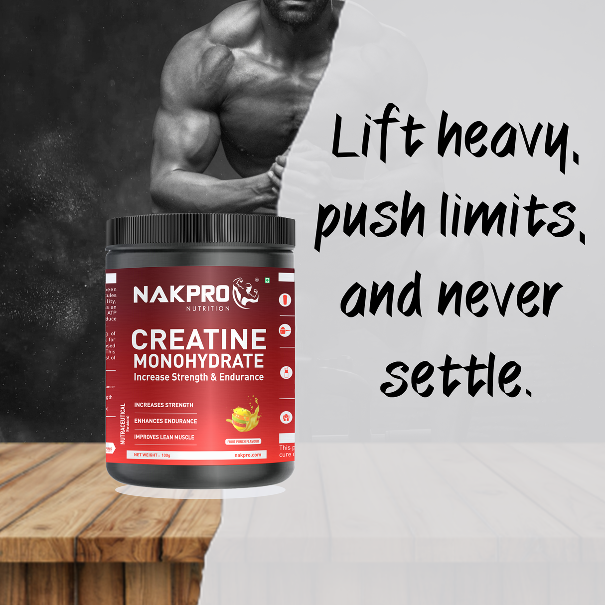 NAKPRO Creatine Monohydrate Jar 100 G