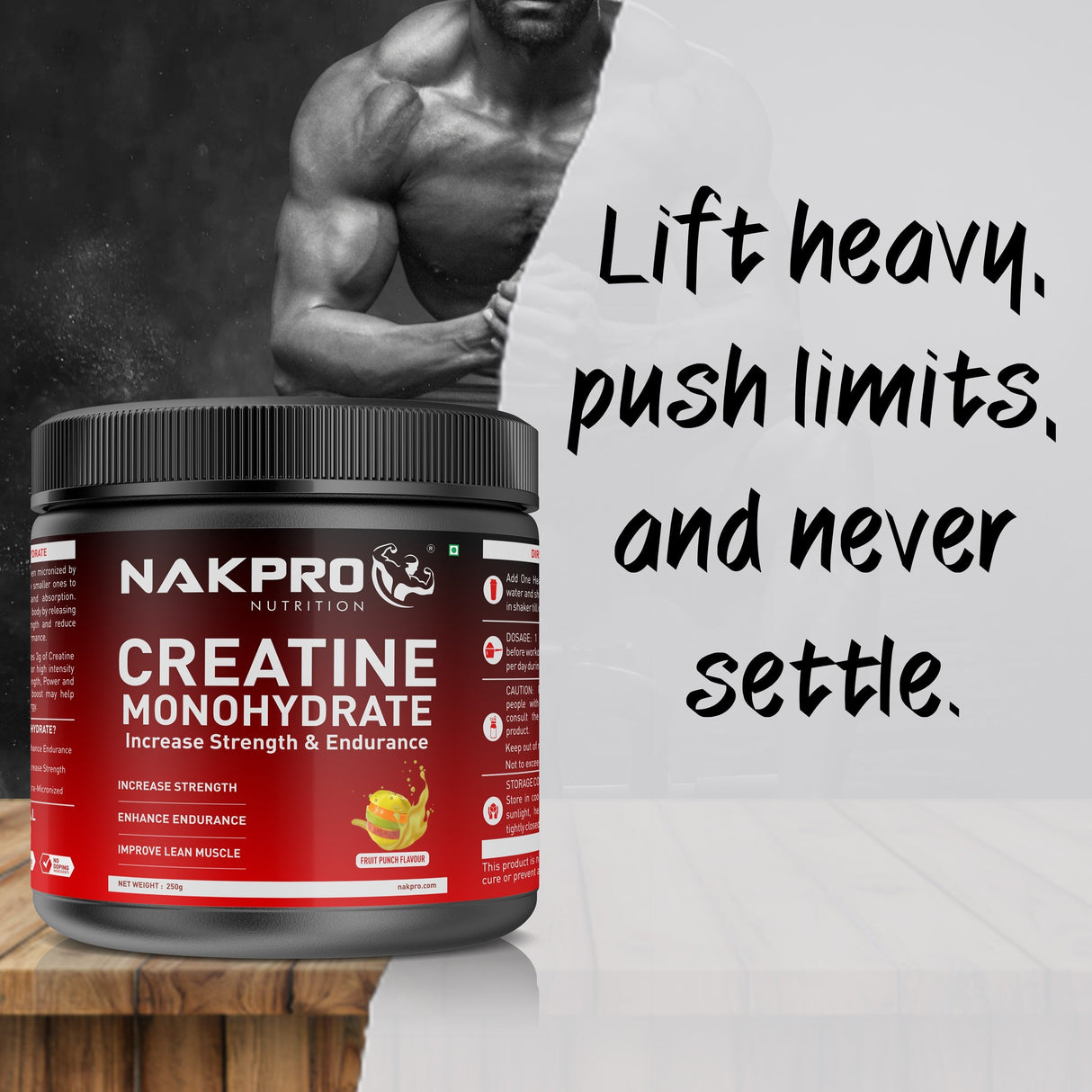 NAKPRO Creatine Monohydrate Jar 100 G