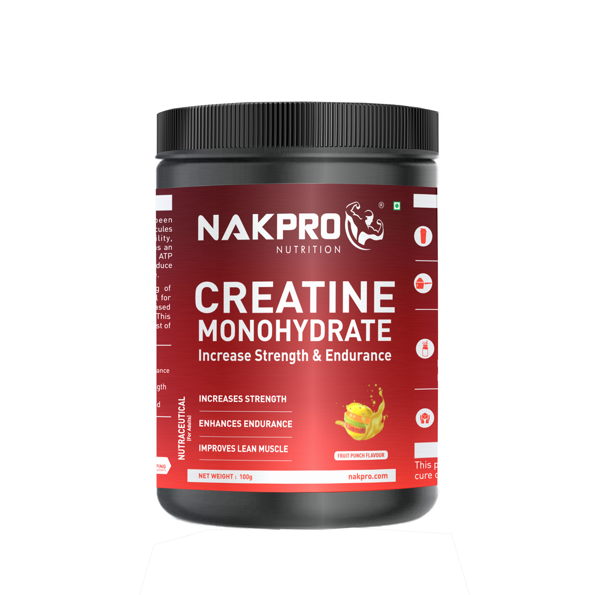 NAKPRO Creatine Monohydrate Jar 100 G