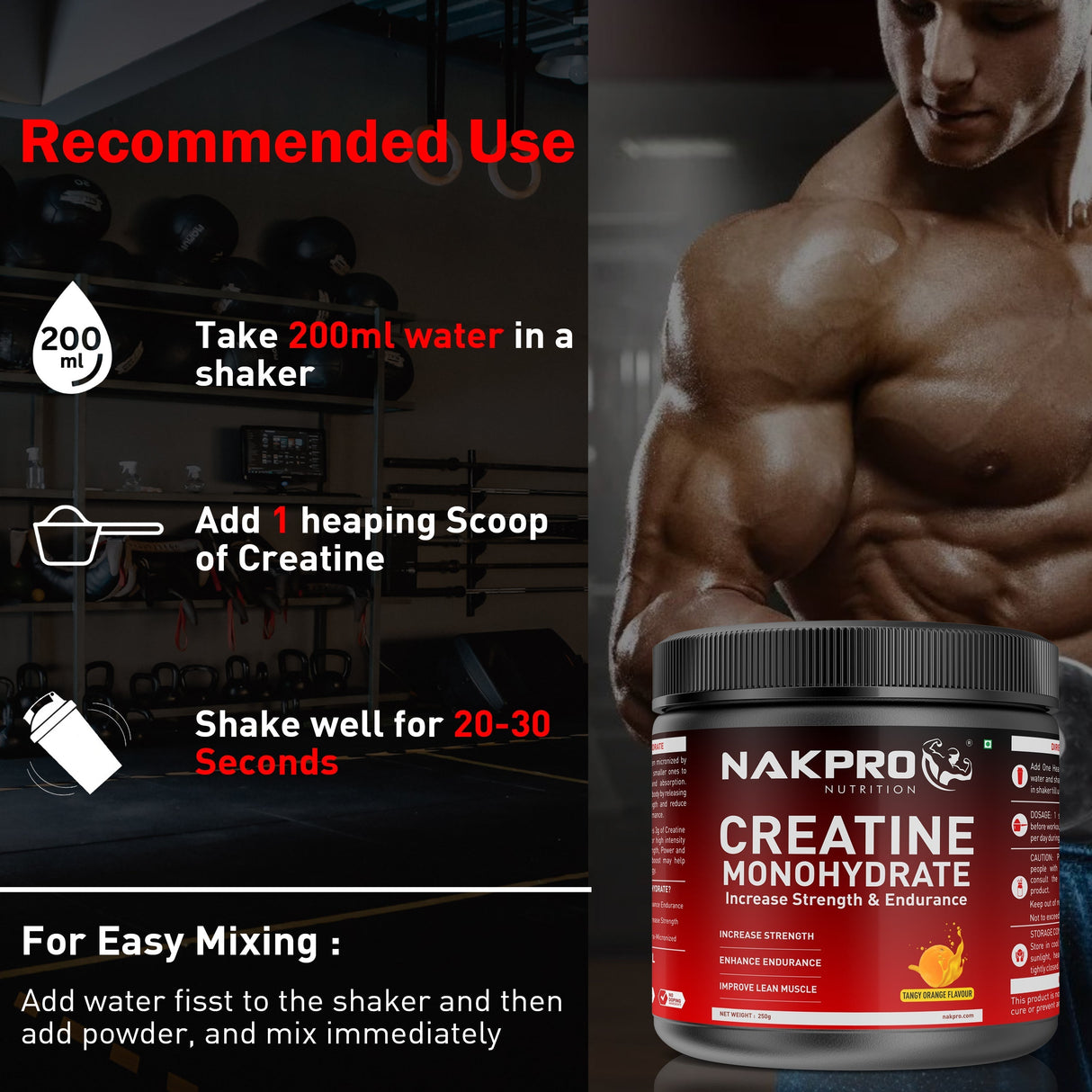 NAKPRO Creatine Monohydrate Jar 100 G