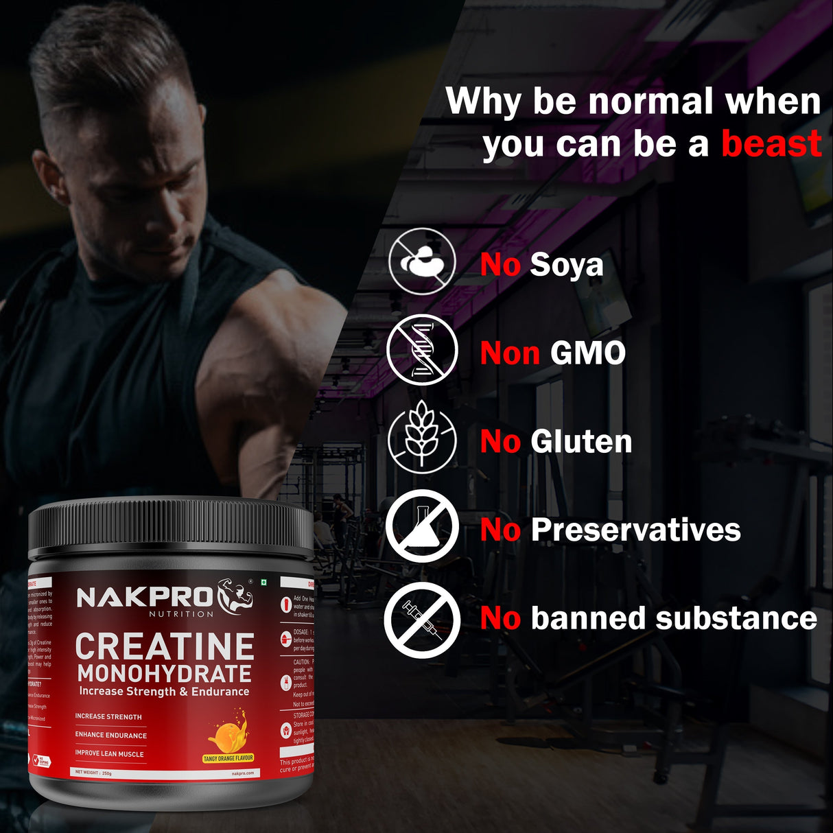 NAKPRO Creatine Monohydrate Jar 100 G