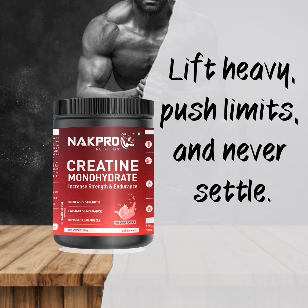 NAKPRO Creatine Monohydrate Jar 100 G