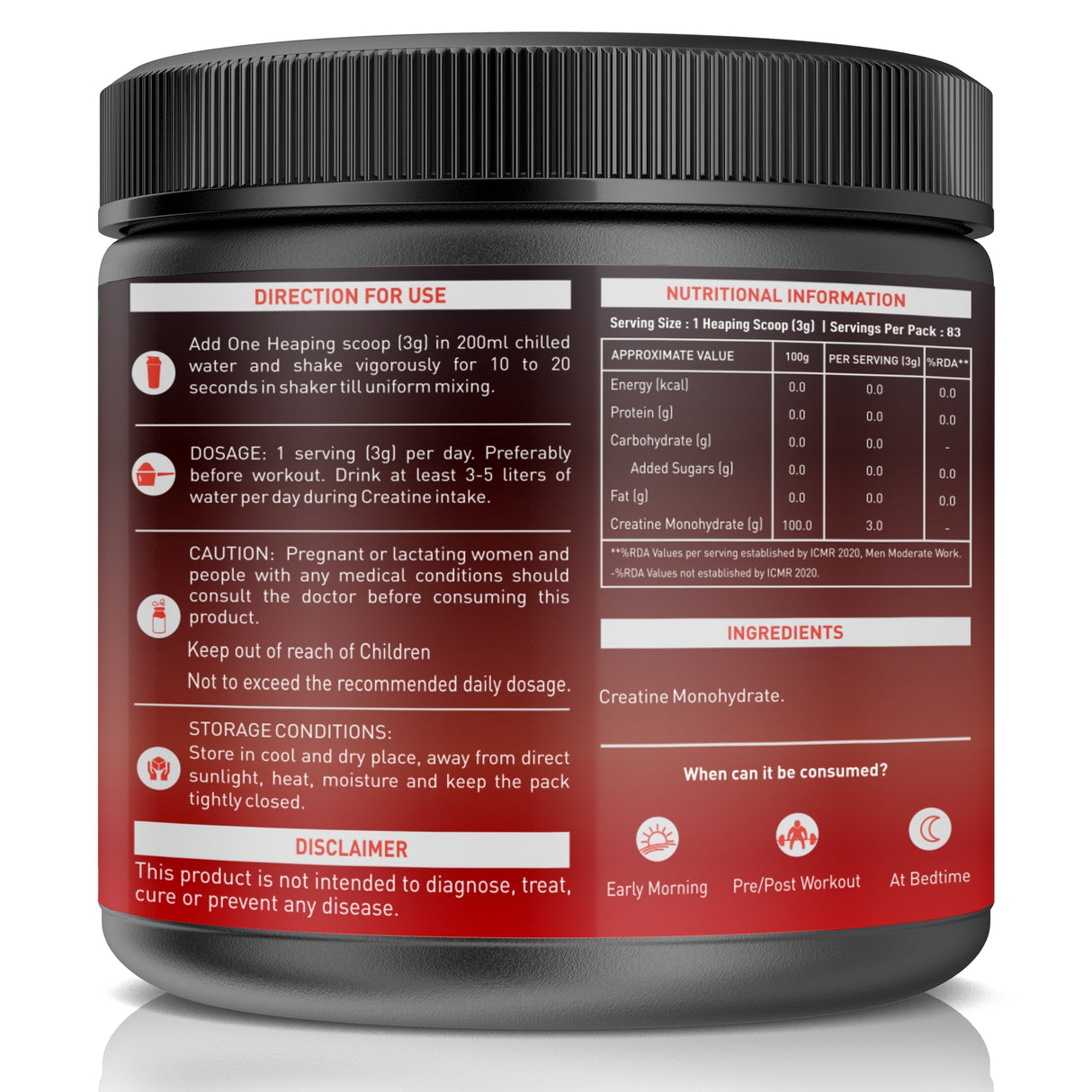 NAKPRO Creatine Monohydrate Jar 100 G