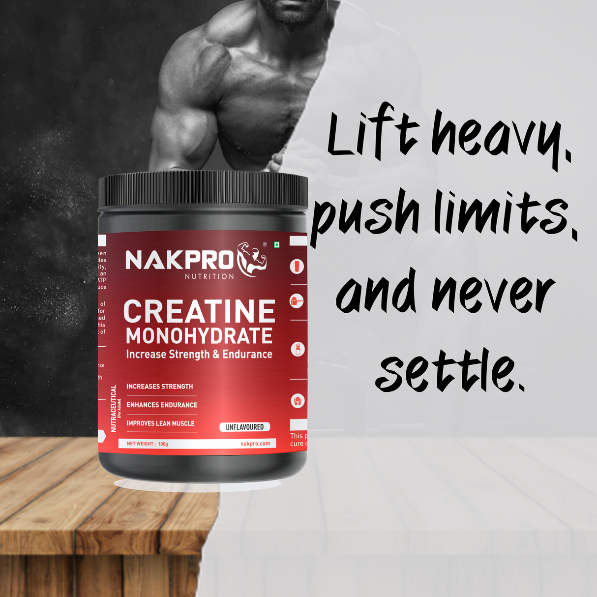 NAKPRO Creatine Monohydrate Jar 100 G