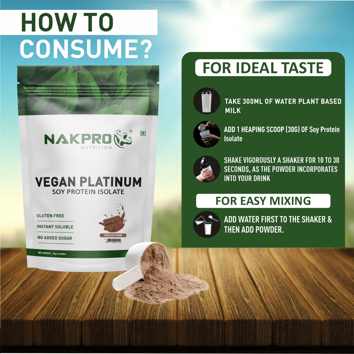 NAKPRO Soy Protein 500 Gm