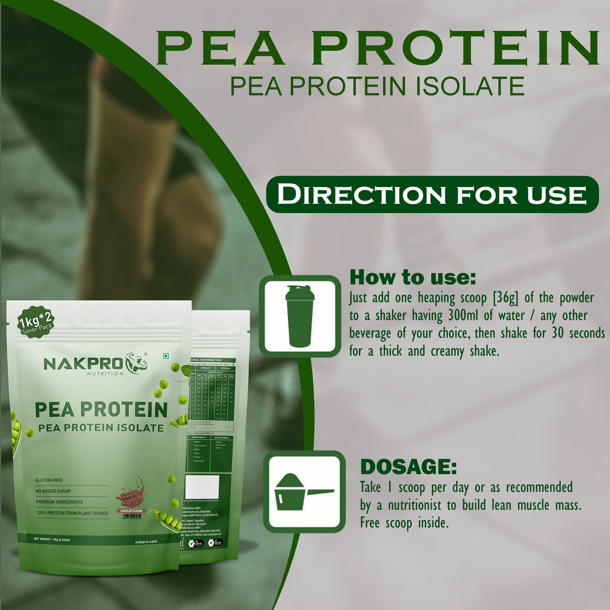NAKPRO Pea Protein 2 Kg