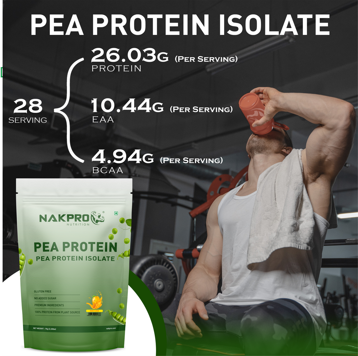 NAKPRO Pea Protein 2 Kg