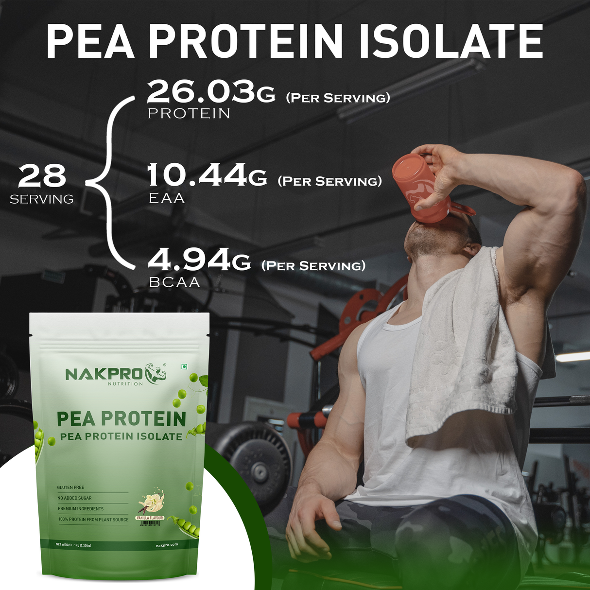 NAKPRO Pea Protein 2 Kg