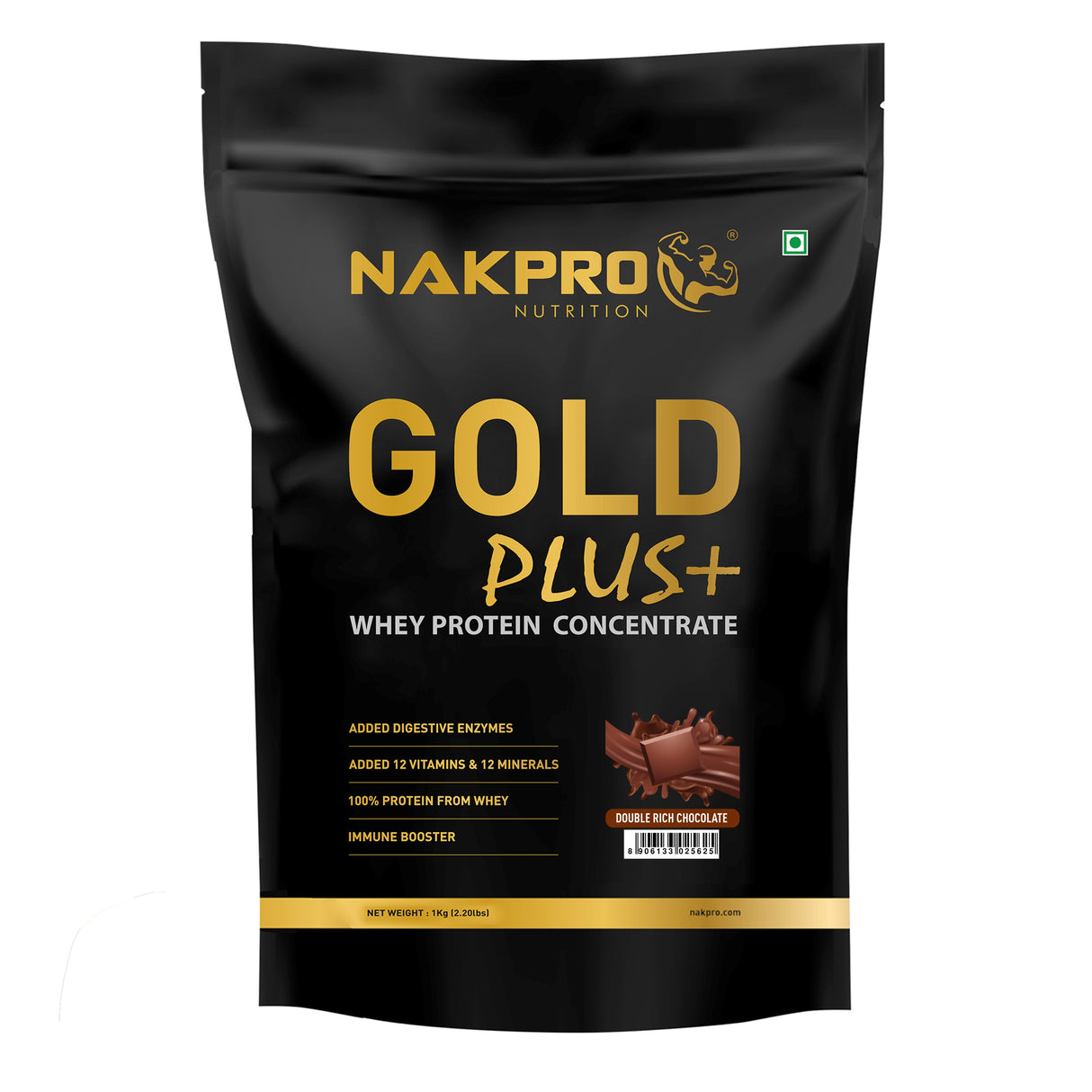 NAKPRO Gold Plus Whey Protein Concentrate 1 Kg
