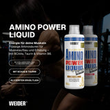Weider Amino Power Liquid 1L | Essential Amino Acids, L-Leucine, Taurine & Vitamin B6