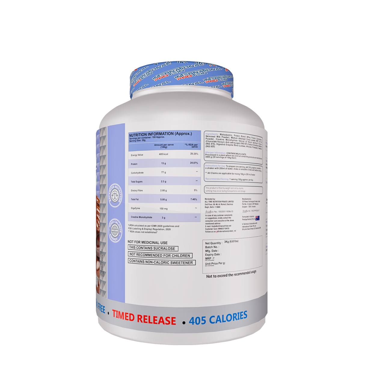 International Protein Heavy Weight Mass Gainer 3kg - 30 Servings