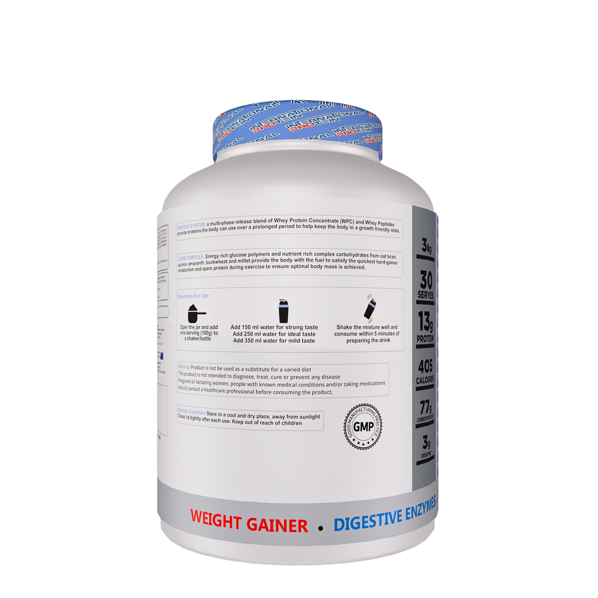 International Protein Heavy Weight Mass Gainer 3kg - 30 Servings