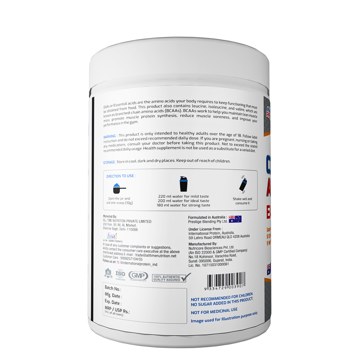 International Protein Complete Aminos 300g - 30 Servings (Indian)
