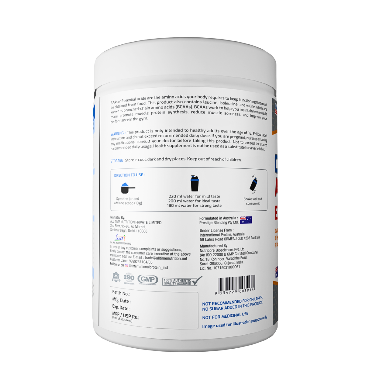 International Protein Complete Aminos 300g - 30 Servings (Indian)