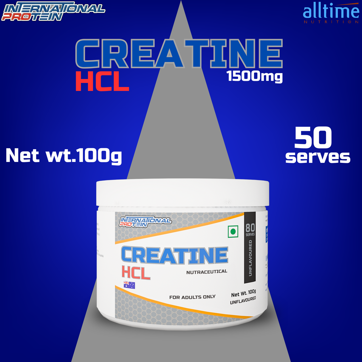 International Protein Creatine HCL 100g - 80 Servings