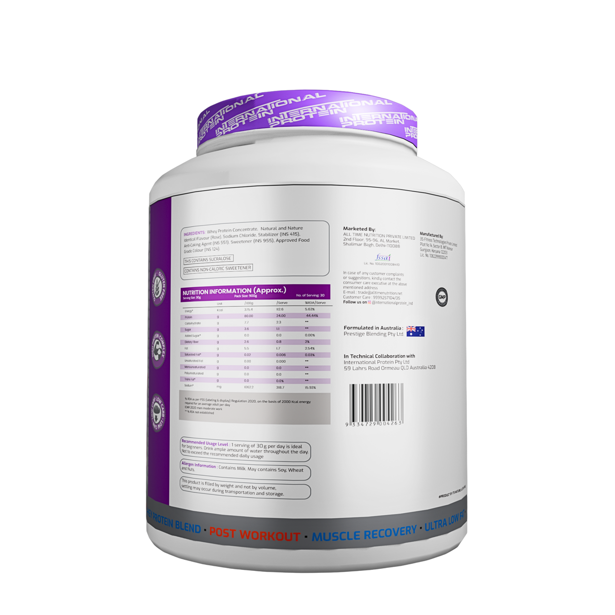 International Protein Prime Whey 900g - 30 Servings