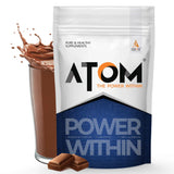 AS-IT-IS ATOM PWR Whey Protein 1 Kg + Nutristar Micronized CREA Gold Creatine Monohydrate 250g (83 Servings) - Power & Performance Stack