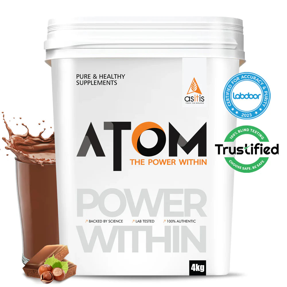 AS-IT-IS Atom Whey Protein with Digestive Enzymes - 4 Kg  (8.8 Lbs)