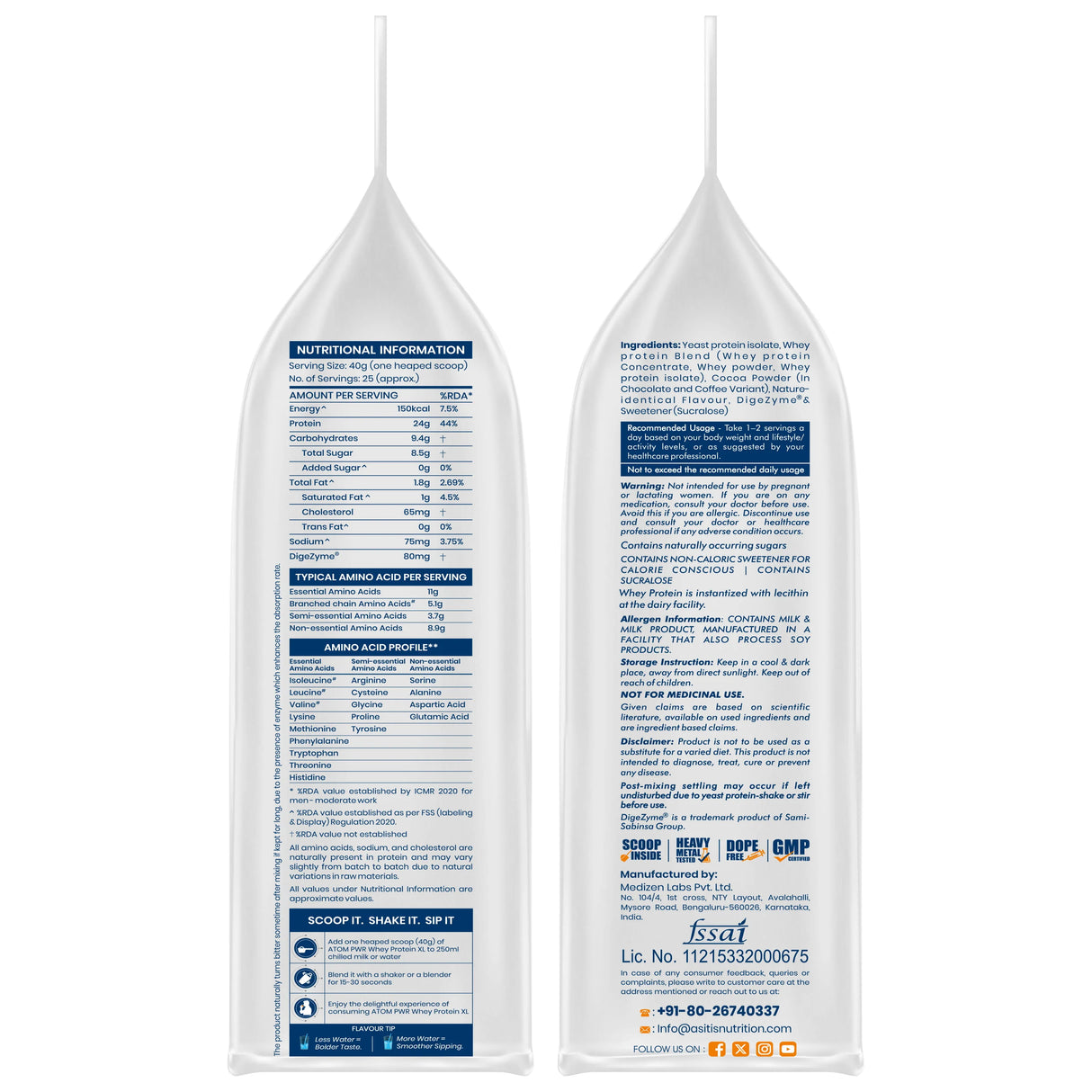 AS-IT-IS ATOM PWR Whey XL Protein 1 kg