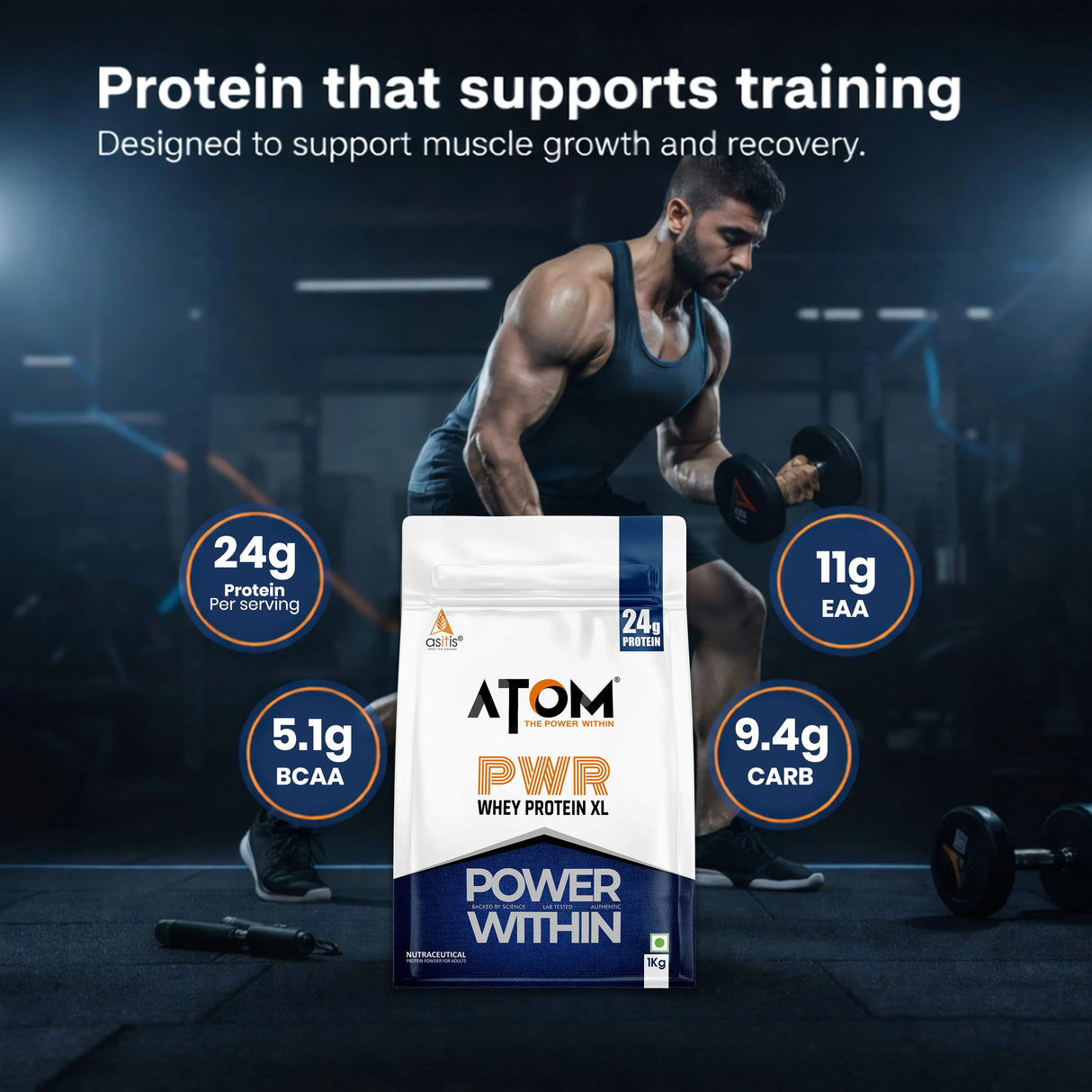 AS-IT-IS ATOM PWR Whey XL Protein 1 kg