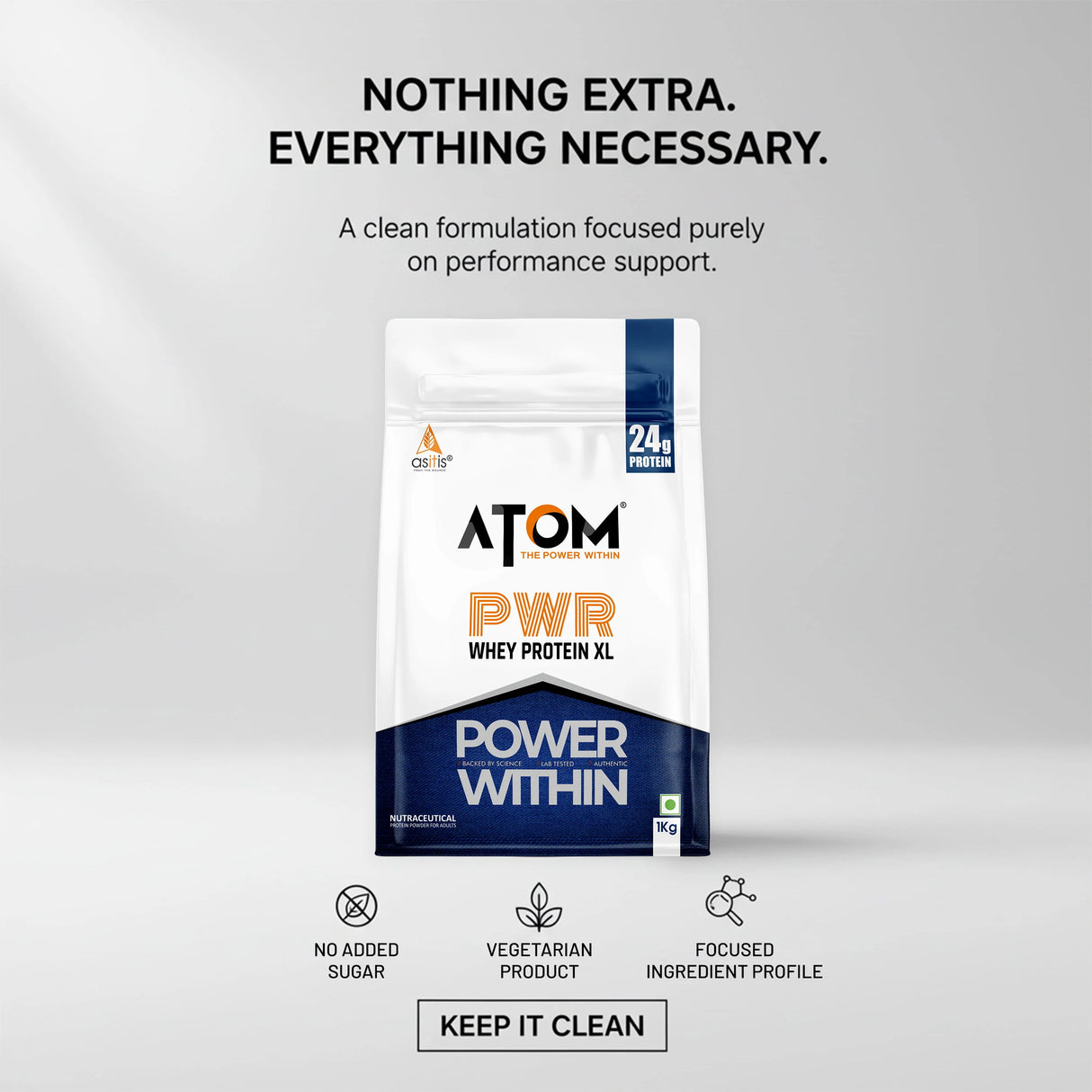 AS-IT-IS ATOM PWR Whey XL Protein 1 kg