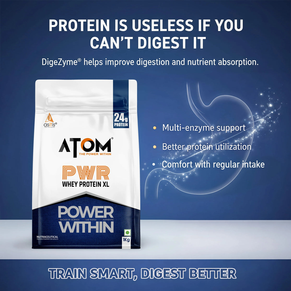 AS-IT-IS ATOM PWR Whey XL Protein 1 kg