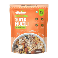Alpino Protein Rich Super Muesli (Whole Grain Breakfast Cereal) - 400 gm